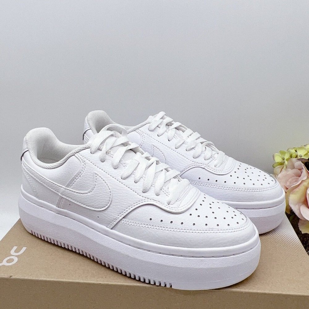 Nike Court Vision Alta LTR White Platform Sneaker Shoe DM0113-100 Womens US 12 - Picture 2 of 13